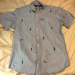 Ralph Lauren Small Blue Aloha Island Surfboard Short sleeve shirt
